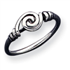 Sterling Silver Antiqued Swirl Ring