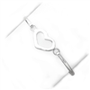 Sterling Silver Heart Bangle Bracelet