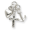 Sterling Silver Faith, Hope & Charity Charm