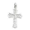 Sterling Silver Fluer de lis Cross Charm