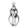Sterling Silver Antiqued Blessed Mary Charm