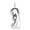 Sterling Silver Blessed Mary & Child Jesus Charm