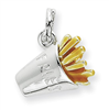 Sterling Silver Enameled French Fry Charm