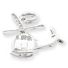 Sterling Silver Helicopter Charm