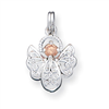 Sterling Silver Orange CZ Angel Charm