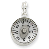 Sterling Silver 3D Moveable Compass Charm