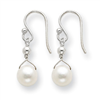 Sterling Silver White Cultured Pearl Earrings