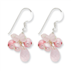 Sterling Silver Rose Quartz/Pink Cultured Pearl Earrings