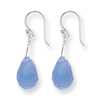 Sterling Silver Blue Quartz Crystal Earrings