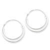 Sterling Silver Double Hoop Earrings