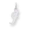 Sterling Silver Small Script Intial I Charm