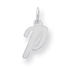 Sterling Silver Small Script Intial P Charm