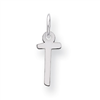 Sterling Silver Small Slanted Block Initial T Charm