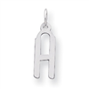 Sterling Silver Medium Slanted Block Initial H Charm