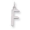 Sterling Silver Large Slanted Block Initial F Charm