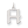 Sterling Silver Medium Artisian Block Initial H Charm
