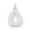 Sterling Silver Bubble Block Initial O Charm