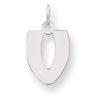 Sterling Silver Bubble Block Initial V Charm