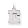 Sterling Silver Small Block Intial E Charm