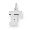 Sterling Silver Small Block Intial F Charm