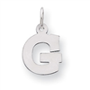 Sterling Silver Small Block Intial G Charm