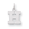Sterling Silver Small Block Intial H Charm