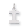 Sterling Silver Small Block Intial I Charm
