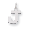 Sterling Silver Small Block Intial J Charm