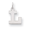 Sterling Silver Small Block Intial L Charm