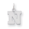 Sterling Silver Small Block Intial N Charm