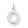 Sterling Silver Small Block Intial O Charm