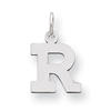 Sterling Silver Small Block Intial R Charm