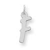 Sterling Silver Medium Initial F Charm