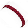 Sterling Silver Red Braided Leather Bracelet