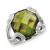 Sterling Silver Green CZ Ring
