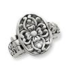 Sterling Silver Antique Locket Ring