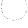 Sterling Silver White Cultured Pearl w/2 Extension Necklace chain