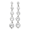 Sterling Silver CZ Journey Earrings