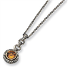 Sterling Silver/Gold-plated Citrine 18in Necklace