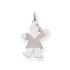 Sterling Silver Kiss Kid Charm