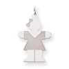 Sterling Silver Hugs Kid Charm