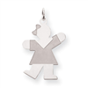 Sterling Silver Kiss Kid Charm