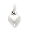 Sterling Silver Puffed Heart Charm