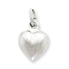 Sterling Silver Puffed Heart Charm