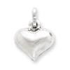 Sterling Silver Puffed Heart Charm