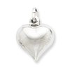 Sterling Silver Puffed Heart Charm