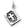 Sterling Silver Antiqued 3-D Bible Charm
