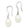 Sterling Silver Freshwater Pearl Dangle Earrings