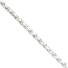 Sterling Silver 4.25mm Diamond-cut Rope Chain