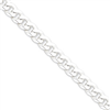 Sterling Silver 8.5mm Beveled Curb Chain